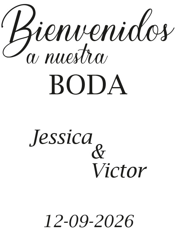 Pegatina boda espejo personalizable - TenVinilo