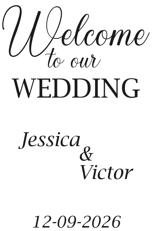 Mirror customizable wedding sticker - TenStickers