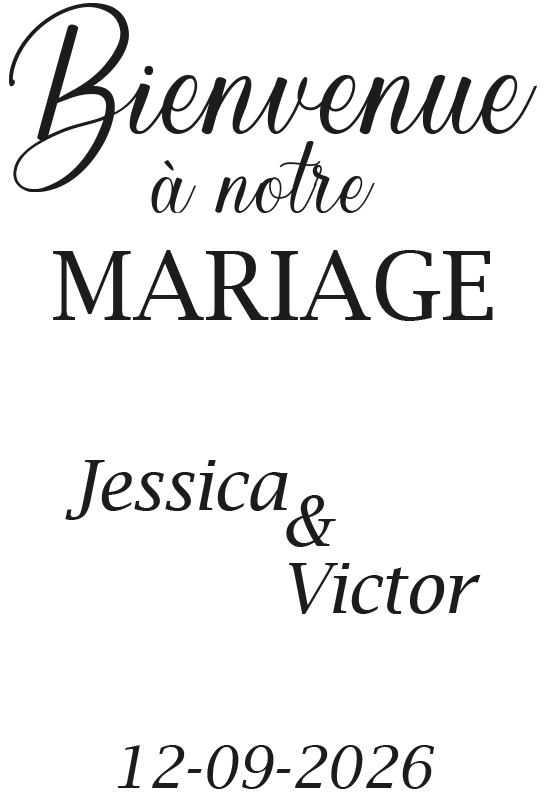 Sticker mariage miroir personnalisable - TenStickers