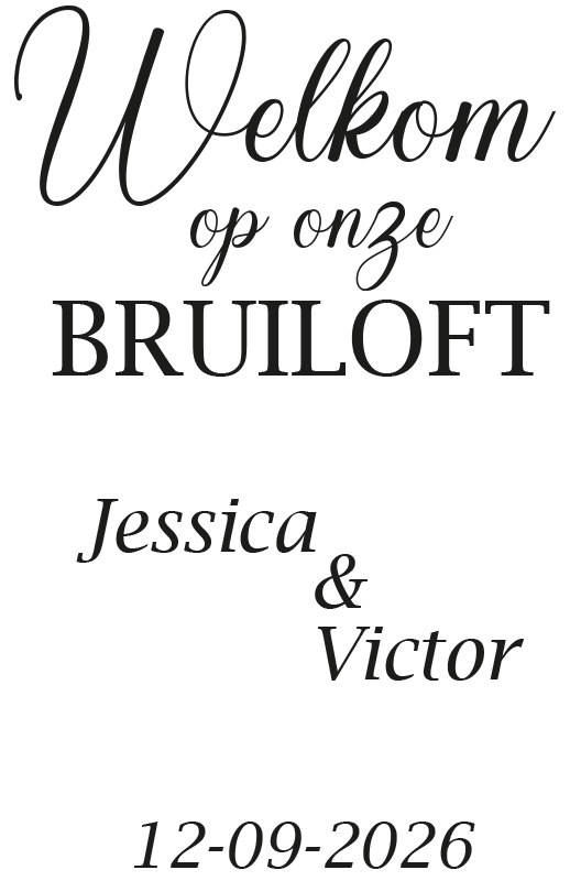 Spiegel aanpasbaar sticker bruiloft - TenStickers