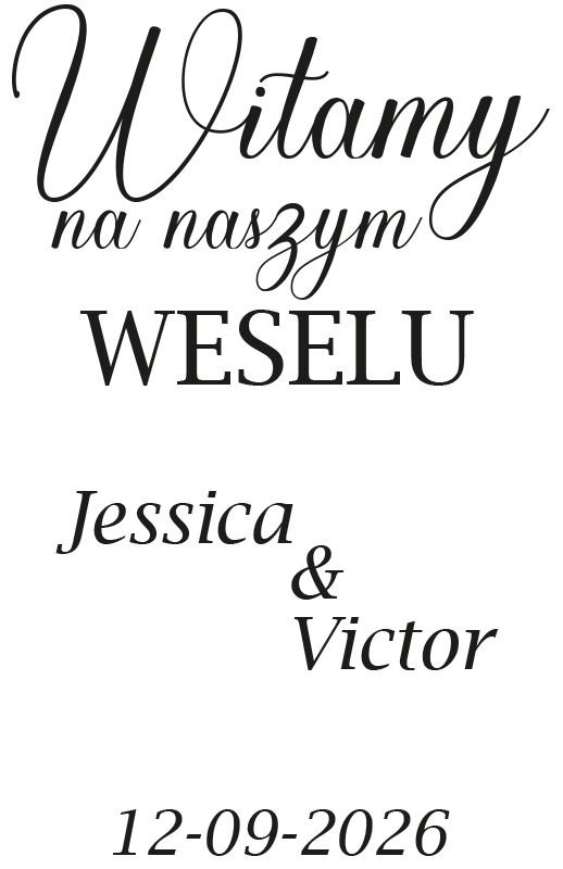 Naklejka na ślub lustro konfigurowalne - TenStickers