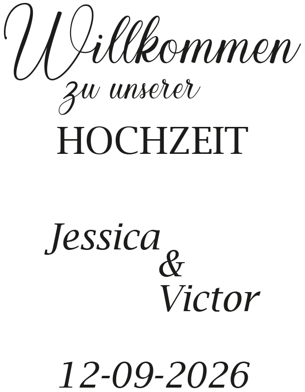 Hochzeitsticker spiegel anpassbar - TenStickers