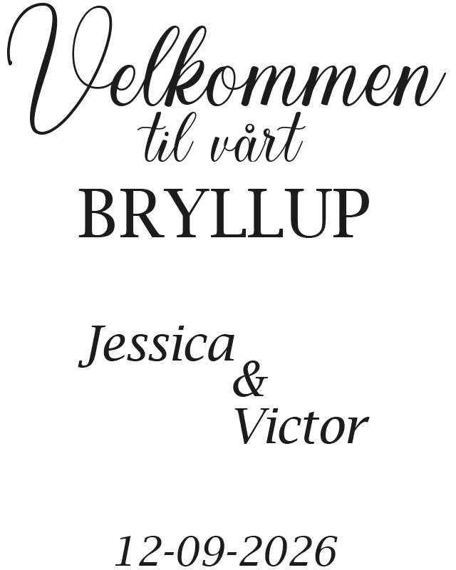 Speil som kan tilpasses bryllupsklistremerke - Tenstickers