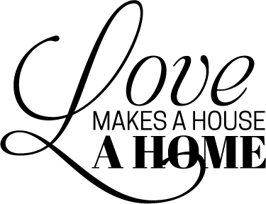 Aşk bir ev yapar duvar sticker - TenStickers