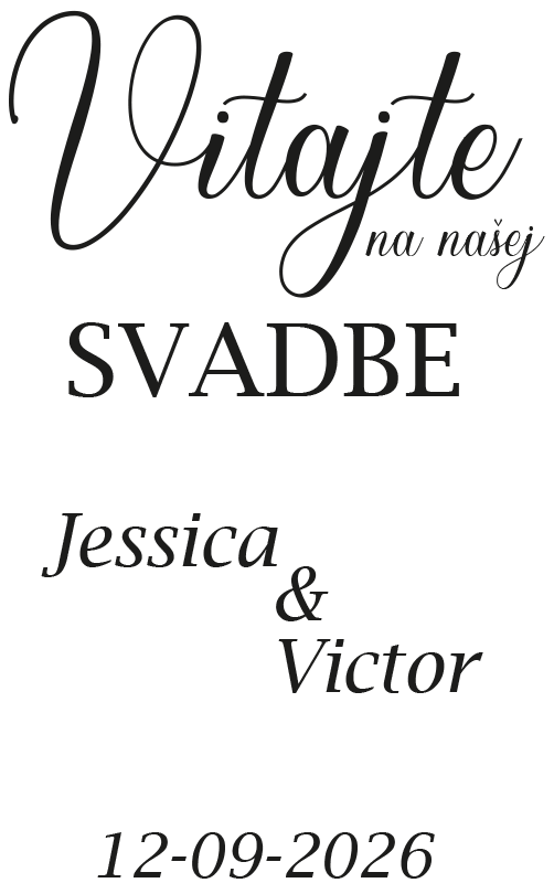 Svadobná nálepka zrkadlo prispôsobiteľné - Tenstickers