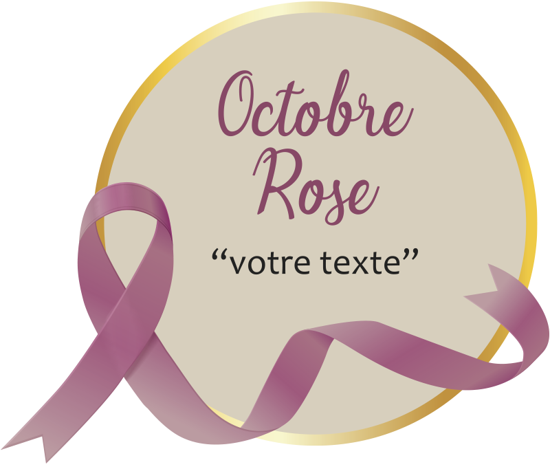 Sticker vitrine rose d'octobre personnalisée - TenStickers