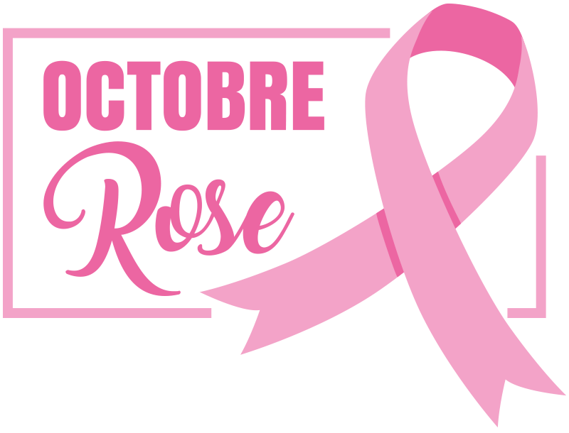 Sticker vitrine octobre rose avec ruban - TenStickers