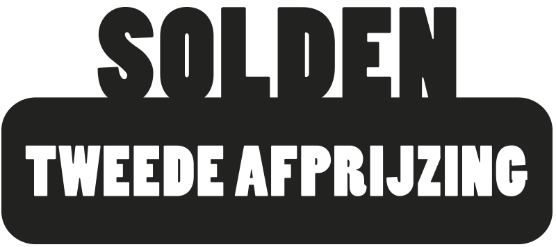 tweede afprijzing korting sticker - TenStickers