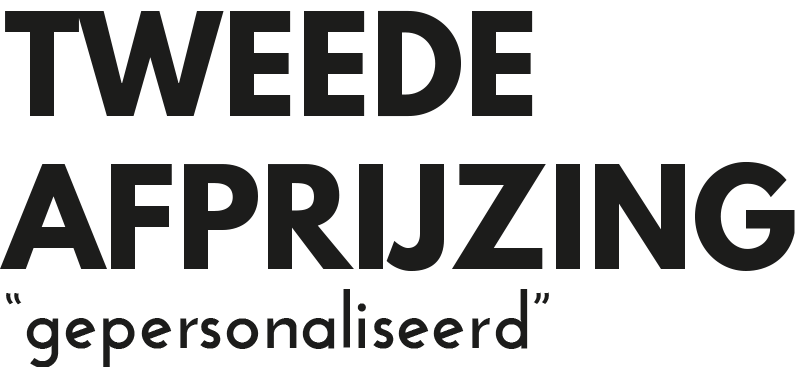 tweede afprijzing gepersonaliseerd korting sticker - TenStickers