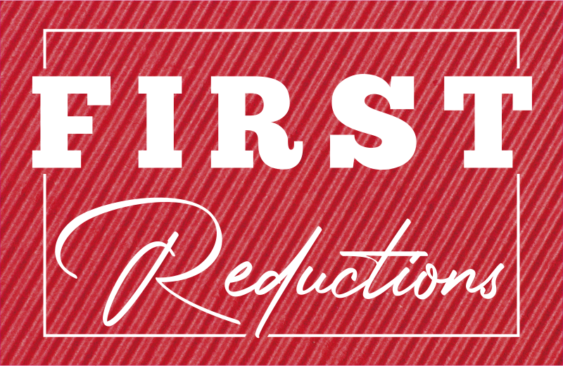 "First reductions" sales sticker - TenStickers
