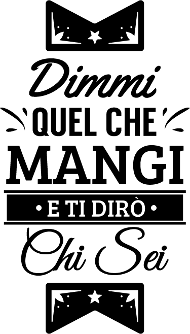 Adesivo dimmi quel che mangi - TenStickers