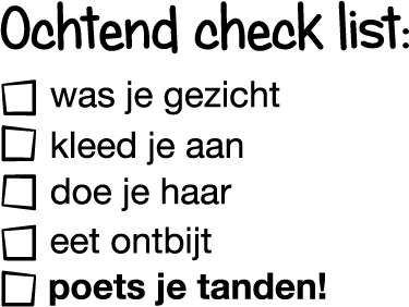 Sticker spiegel checklist - TenStickers