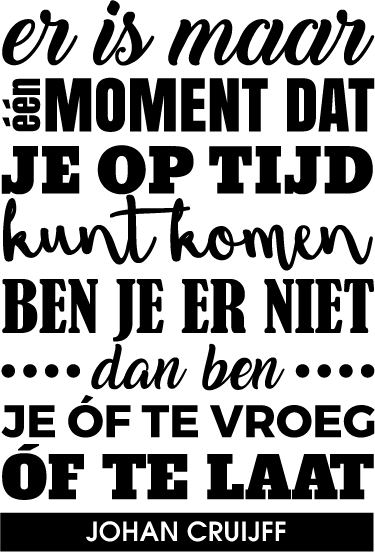 Muursticker Tijd Cruijf - TenStickers