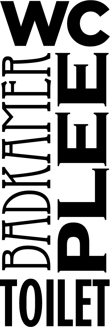 Deur badkamer sticker WC - TenStickers