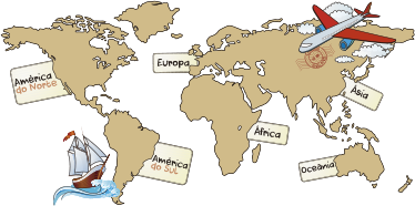 Vinilo infantil mapa mundi con continentes PT - TenVinilo