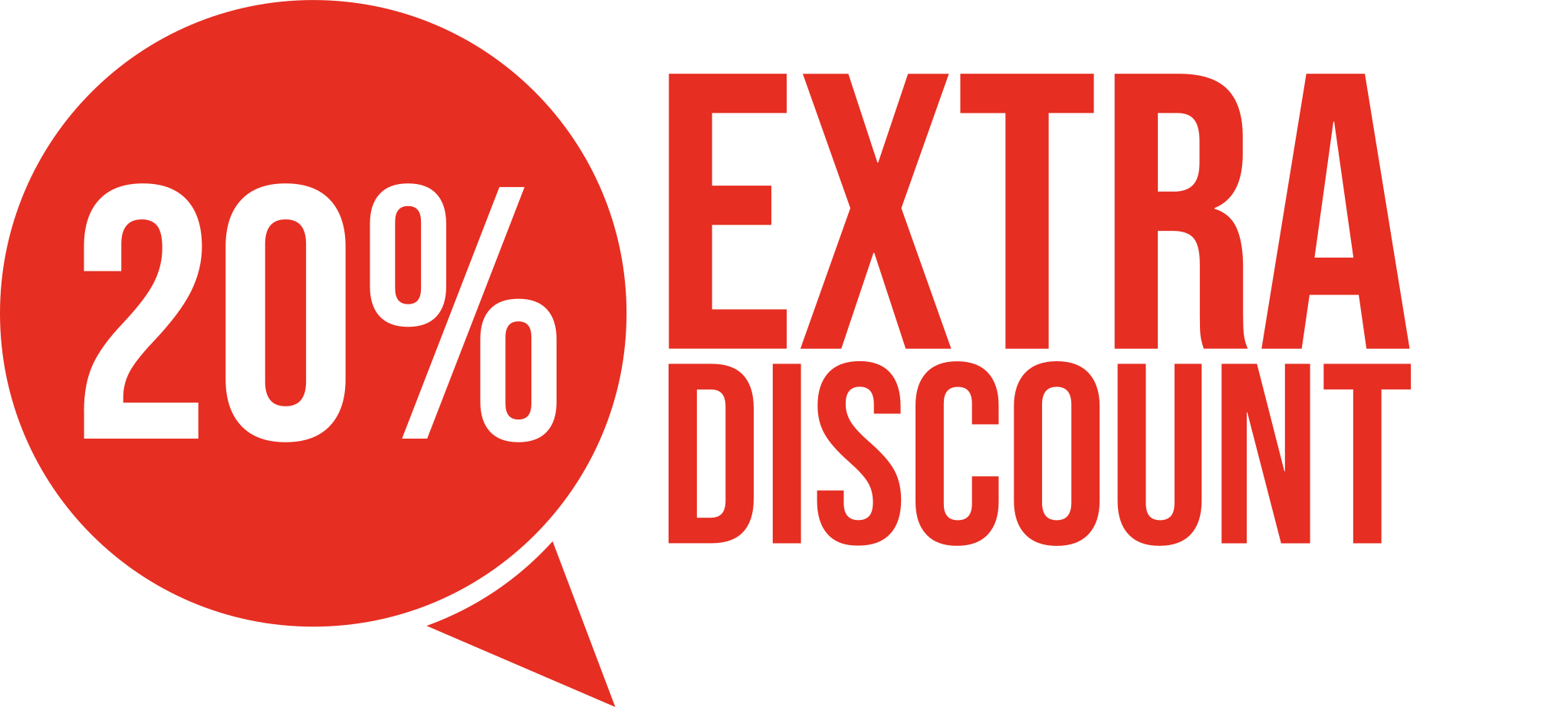 "Extra 20% off sale items" sales sticker - TenStickers