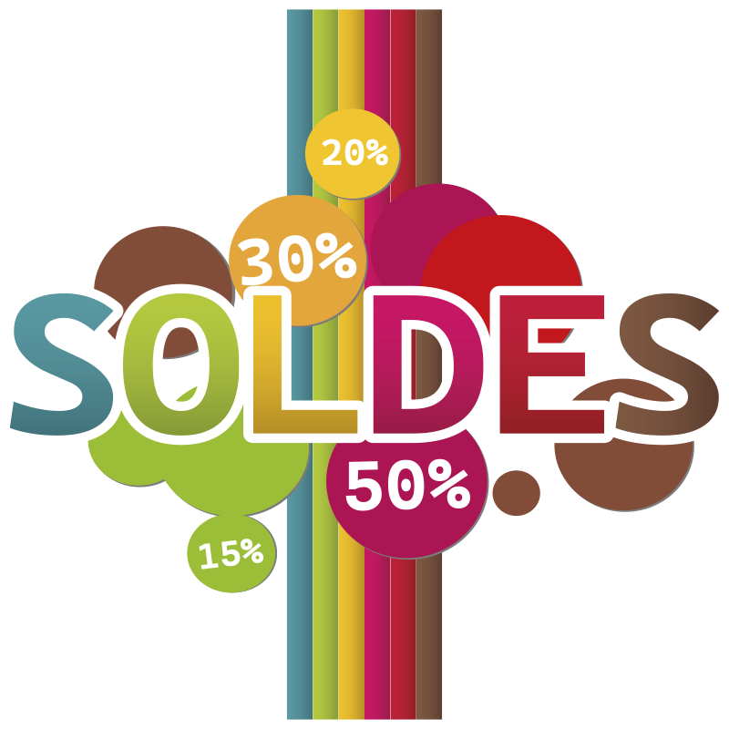Sticker soldes réductions colorées - TenStickers