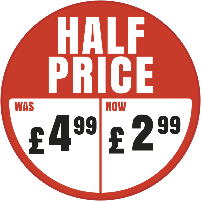 Was and Now Price sales sticker - TenStickers