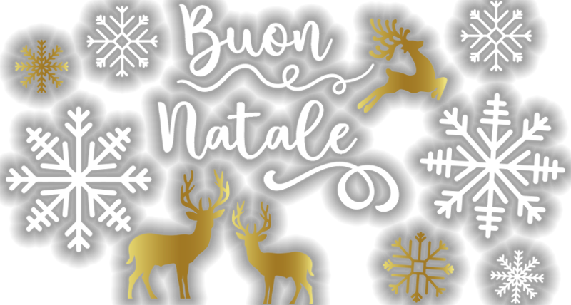 Adesivo per vetrine scenario di cervi dorati - TenStickers