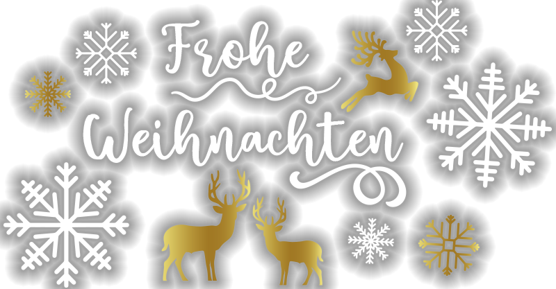 Schaufenster Folie goldene hirsche landschaft - TenStickers