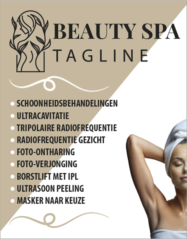 Doorschijnende schoonheidssalons diensten etalage sticker - TenStickers