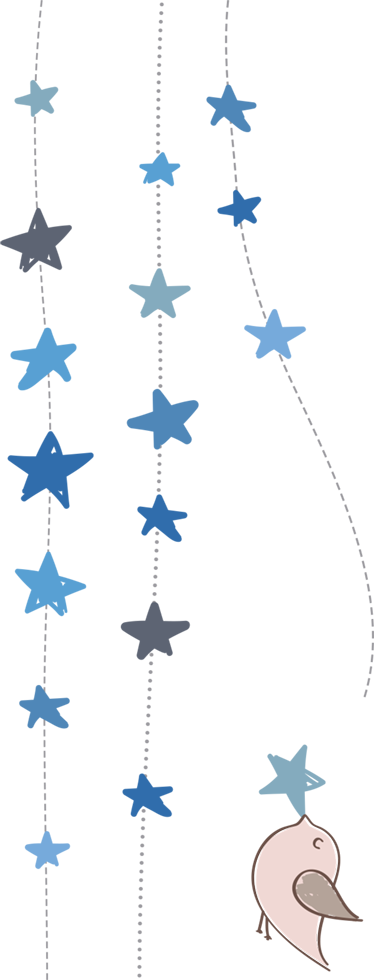 Blue Stars Decorative Stickers - TenStickers