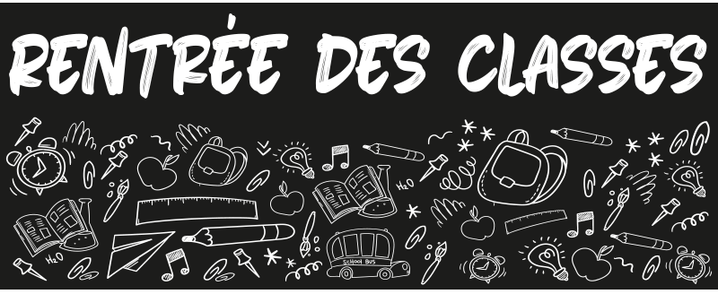 Sticker évènements retour à l'école style tableau noir - TenStickers