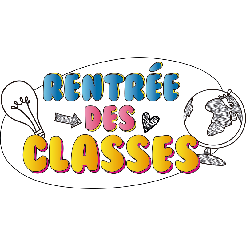 Sticker autres évènements une rentrée scolaire colorée - TenStickers