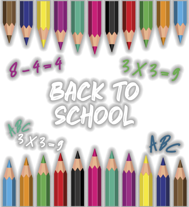 Colorful pencils wall sticker - TenStickers
