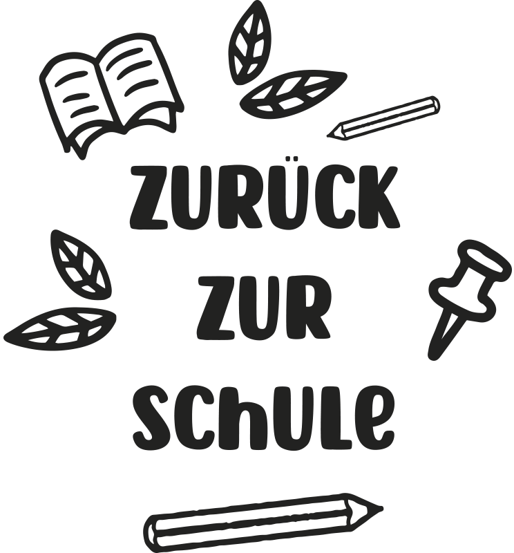 Aufkleber Feiertag zurück zur schule einfarbig - TenStickers