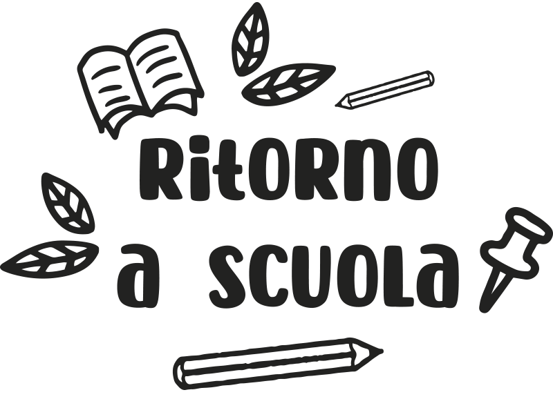 Adesivo ritorno a scuola monocolore - TenStickers