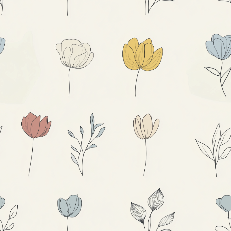 Vinilo para cocina conjunto de diseño de flores - TenVinilo