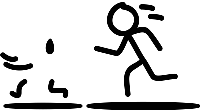 Laptop Sticker apfel läuft - TenStickers