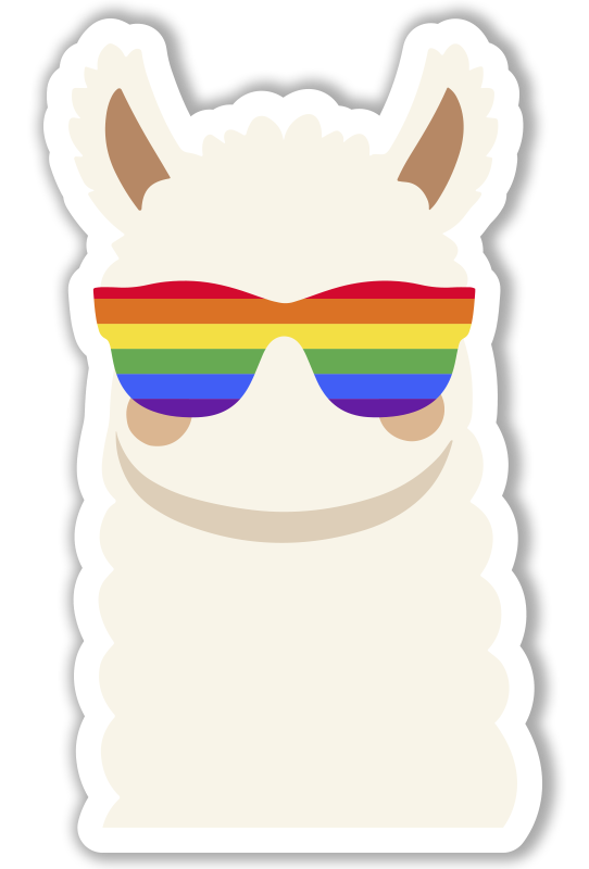 노트북 스티커 lgbt 라마 - TenStickers