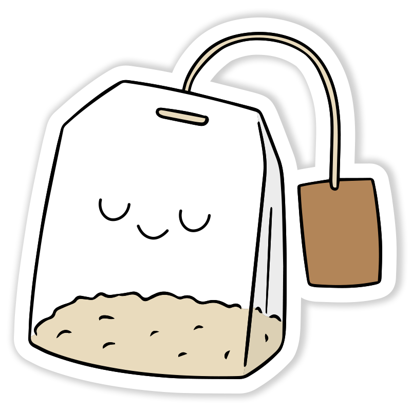 Naklejka na laptopa szczęśliwa torebka herbaty - TenStickers