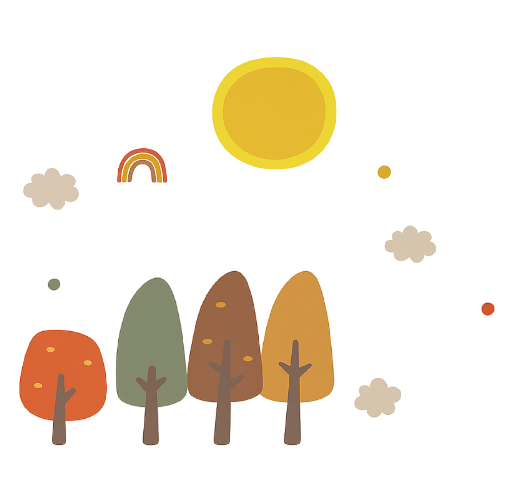 Boho forest in autumn childrens' wall stickers - TenStickers