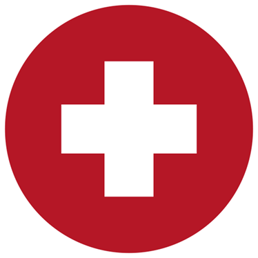 Autoaufkleber Schweizer Flagge rund - TenStickers