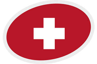 Autocollant Suisse pour voiture avec drapeau ovale - TenStickers