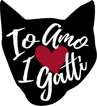 Adesivo murale amo i gatti - TenStickers