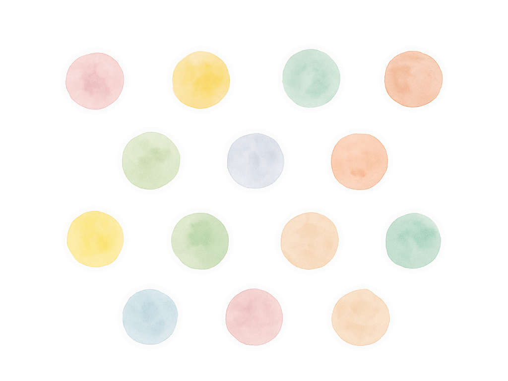 Akvarelne pikice nalepka za otroke - TenStickers