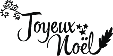 Stickers Joyeux Noël Noir & Or