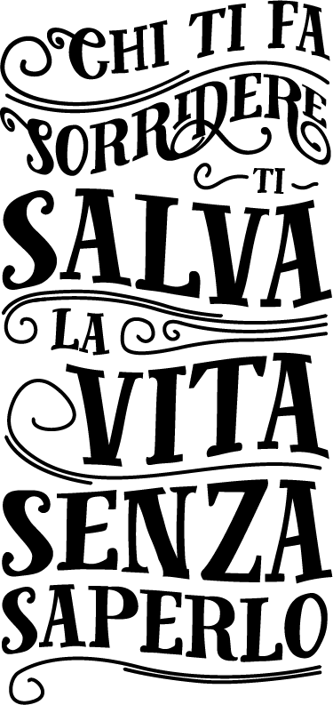 Adesivi murali frasi sorridere - TenStickers