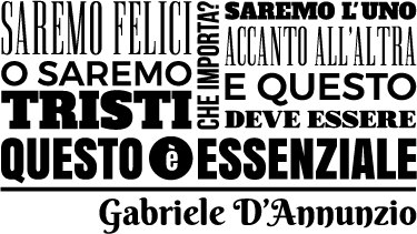 Adesivo Citazione Gabriele D Annunzio Tenstickers