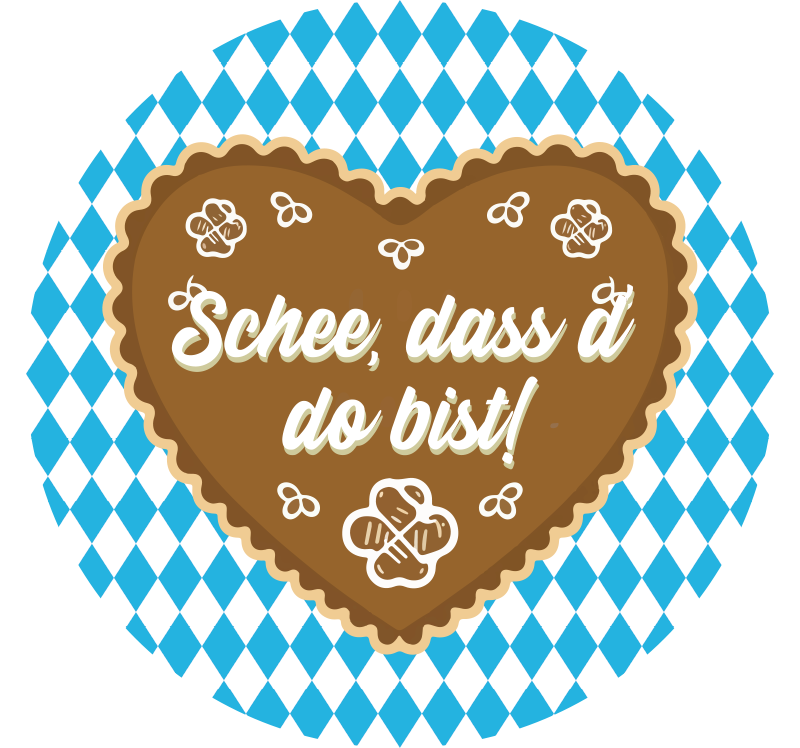 Aufkleber Oktoberfest schee, dass d’ do bist! - TenStickers