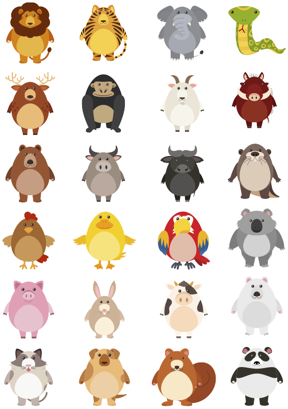 Compact creature adhesive collection Laptop sticker - TenStickers