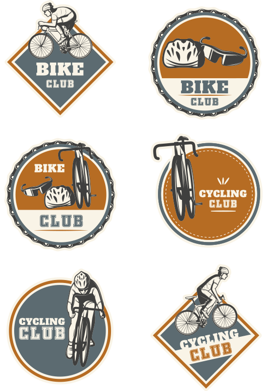 Vinilo bicicleta diseño de escenografía de ciclismo - TenVinilo