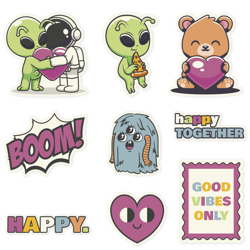 Calca para bicicleta conjunto de pegatinas al azar - TenVinilo