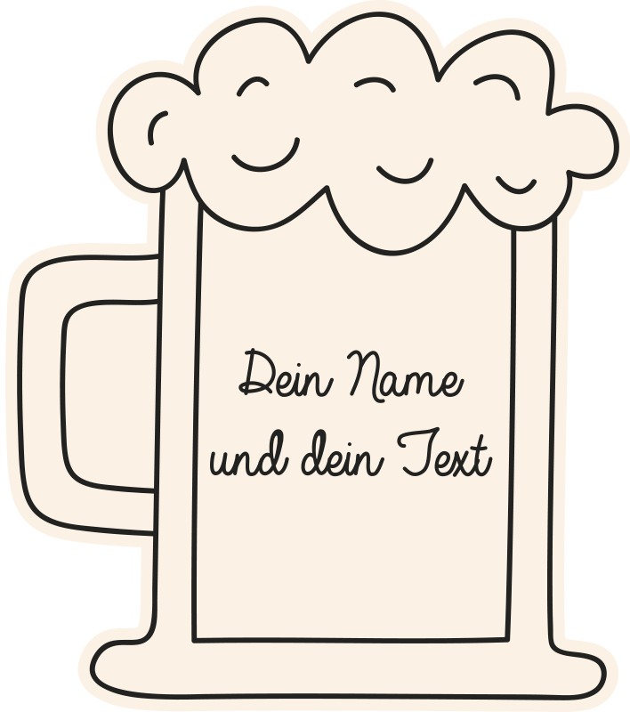 Aufkleber Oktoberfest bieraufkleber und individueller text - TenStickers
