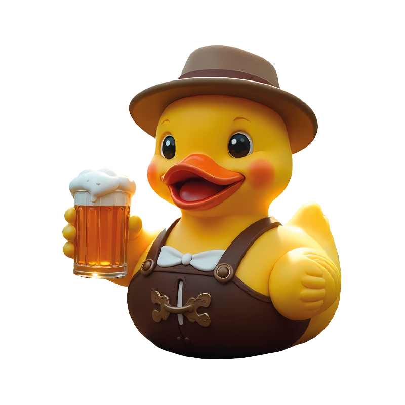 Sticker Oktoberfest ente im festtagskostüm - TenStickers
