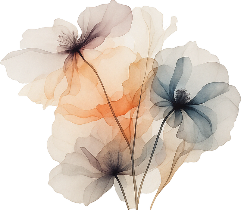 Wandtattoo Wohnzimmer aquarell-mohnblumen - TenStickers